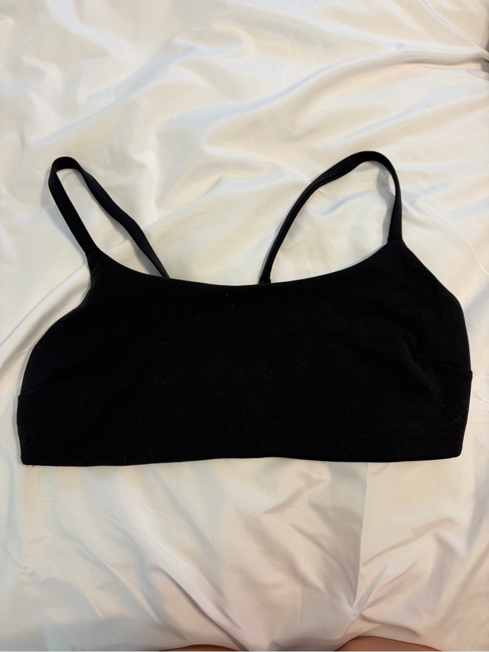 Lulu black strappy wunder train bra